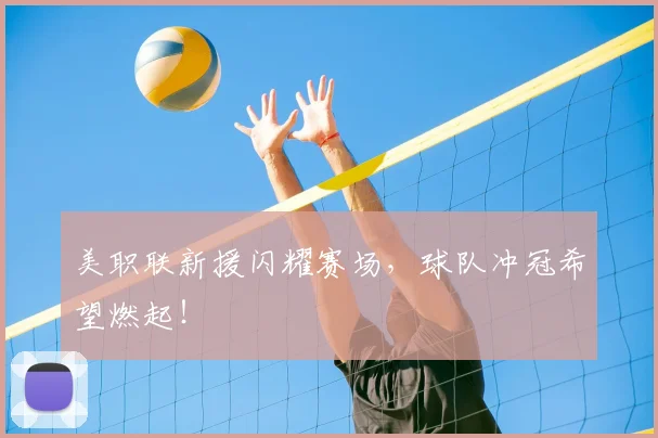 美职联新援闪耀赛场，球队冲冠希望燃起！